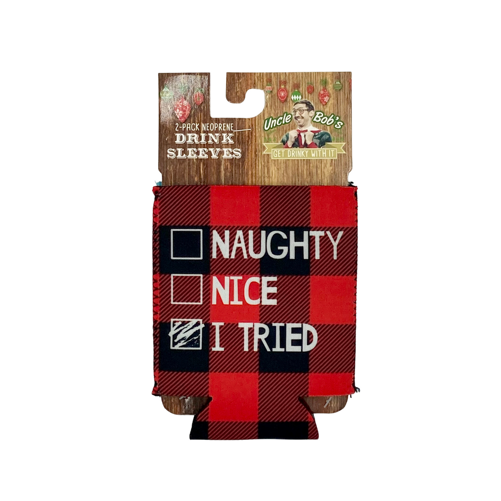 2pc Holiday Drink Sleeves: Naughty/Nice & Straight Outta The North Pole