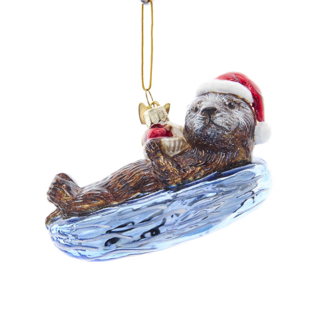Sea Otter Glass Ornament