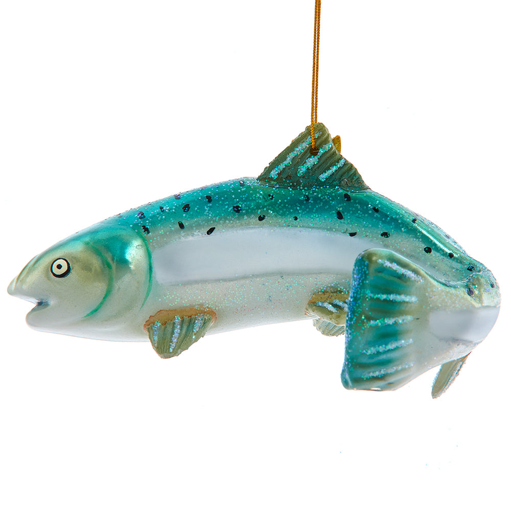 Salmon Glass Ornament