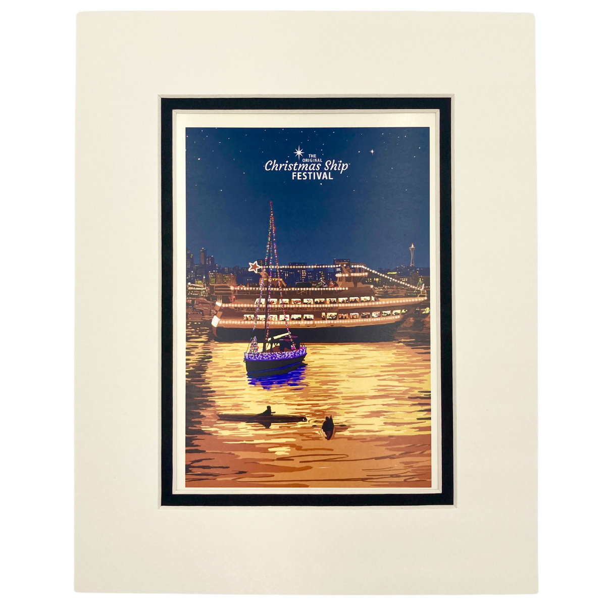 Christmas Ship™ 8x10 Matted Art Print Argosy Cruises