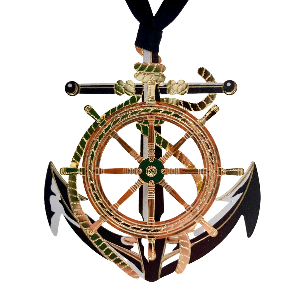 Anchor & Wheel Ornament