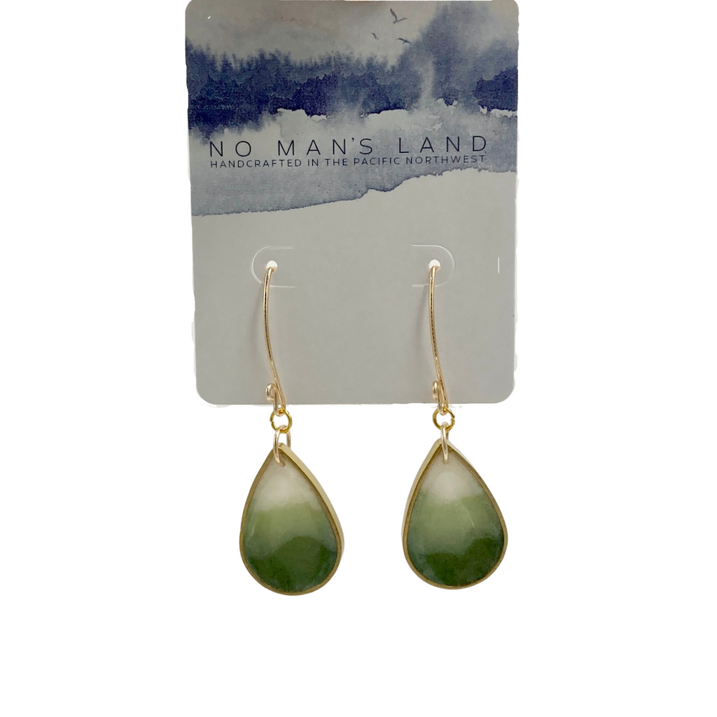 Seafoam Green Raindrop Earrings