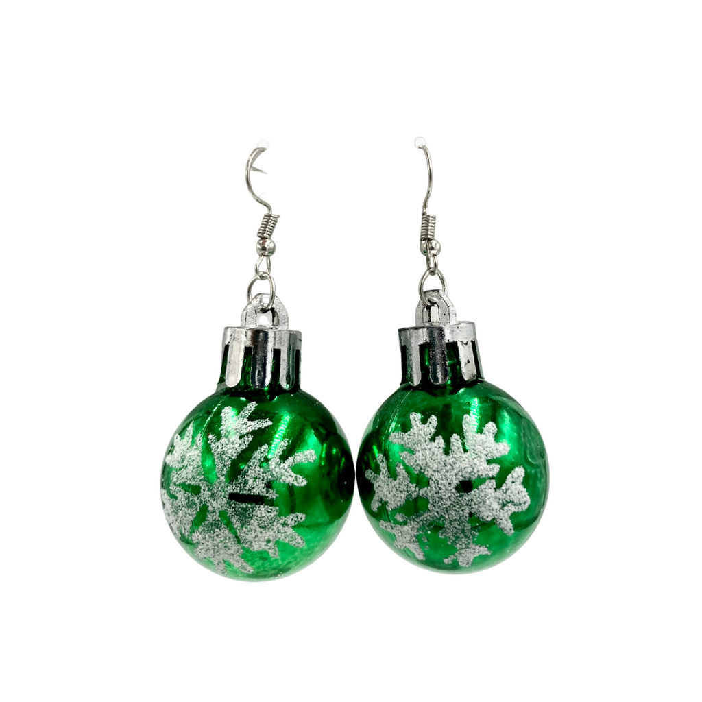 Ornament Dangle Earrings - Green