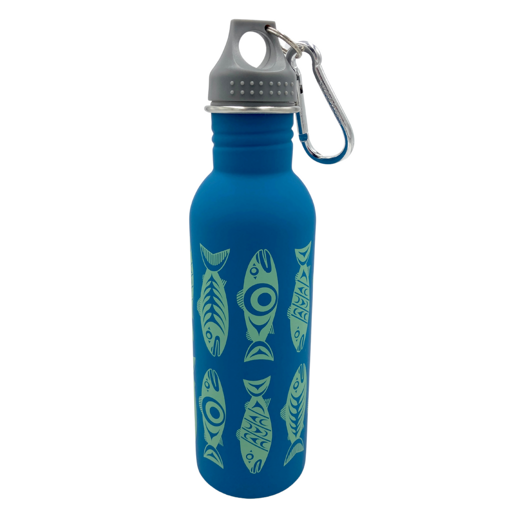 Salmon in the Wild Stainless Steel Water Bottle