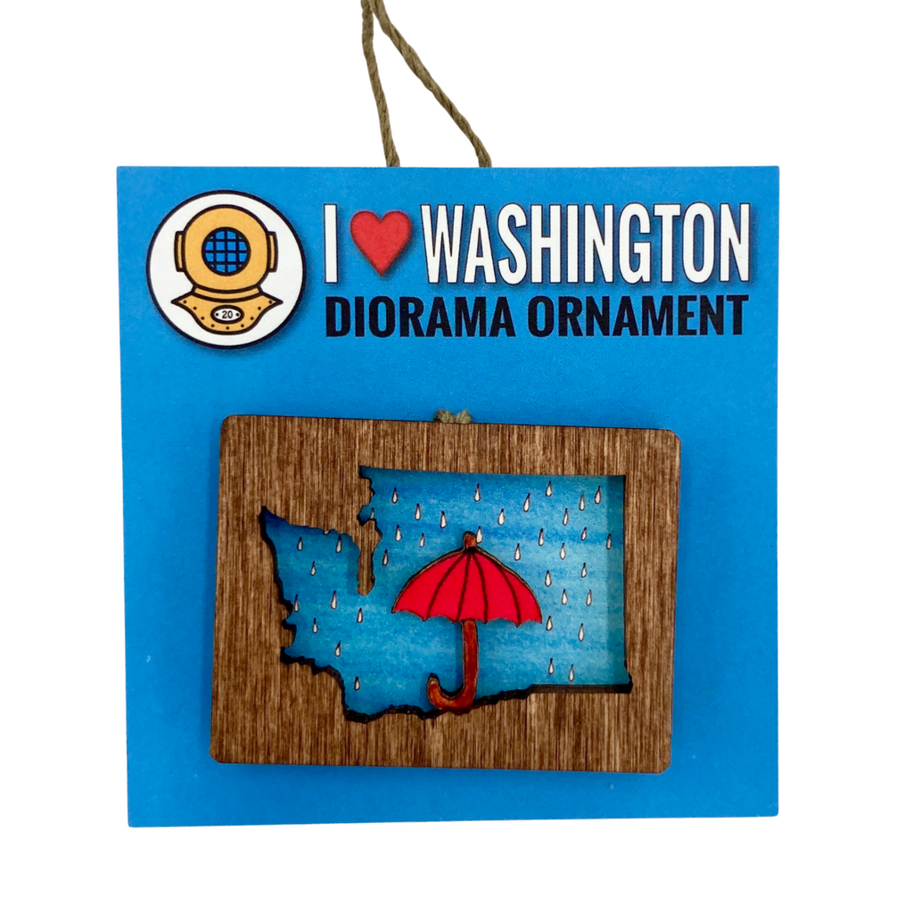 Umbrella Diorama Ornament